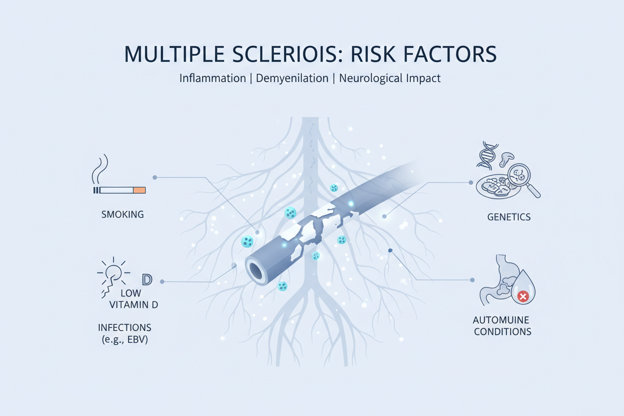 Sclerosi multipla: fattori di rischio, infiammazione, microbiota e stile di vita