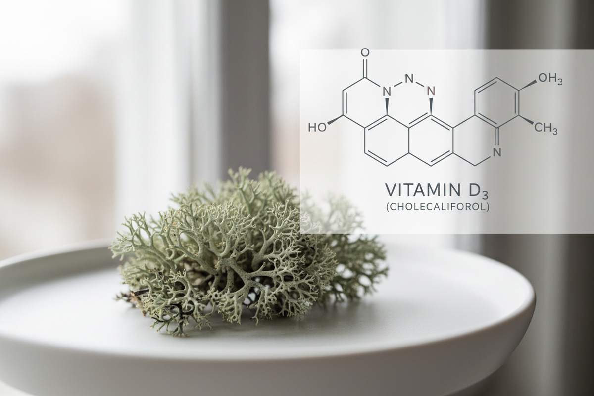 Vitamina D3 da lichene: una fonte vegetale di colecalciferolo per ossa, muscoli e sistema immunitario