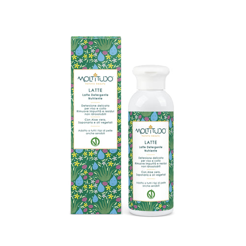 MOLTITUDO® LATTE | Latte detergente leggero e nutriente | Flacone 200 ml