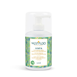 MOLTITUDO NINFA – Detergente Intimo Delicato Naturale con Acido Ialuronico, Aloe, Betulla e Acque Floreali Bio 300 ml
