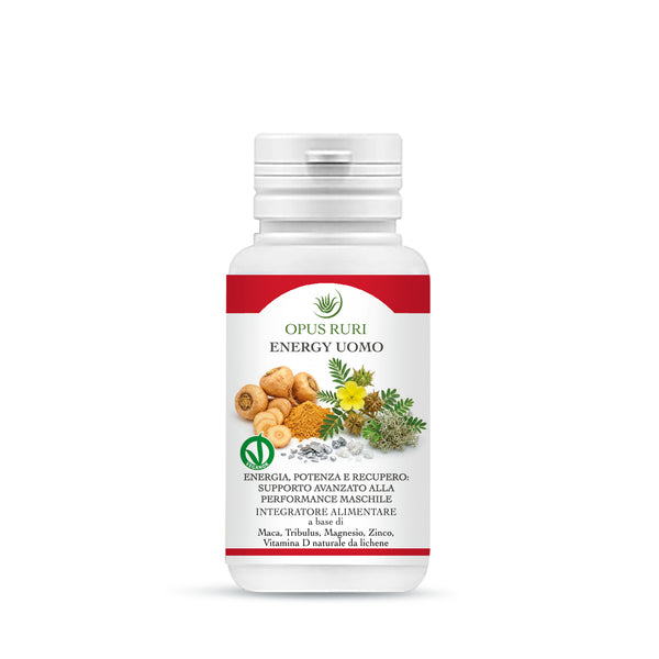 Opus Ruri Energy Uomo 60 capsule 550 mg | Integratore naturale per energia, funzione muscolare e vitalità maschile | Moltitudo