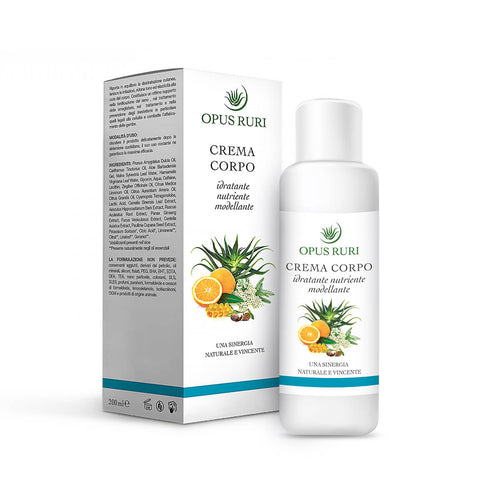 Crema Corpo Idratante Nutriente Modellante 200 ml (gambe stanche, prevenire cellulite e strie cutanee) - Opus Ruri