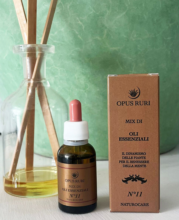 Naturocare 11 Opus Ruri 30 ml | Elisir di 28 Oli Essenziali Puri per Corpo, Pelle e Benessere della Mente